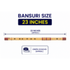 Sarfuddin Flutes A Natural Base Bansuri 23 inches Premium Quality Tuned 440hz Bamboo Handmade Traditional Flute With Carry Bag