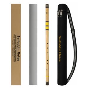 C BASE FINAL Sarfuddin Flutes C Natural Base Bansuri 36 inches Premium Quality Bamboo Handmade Traditional Flute Tuned 440Hz With Carry Bag