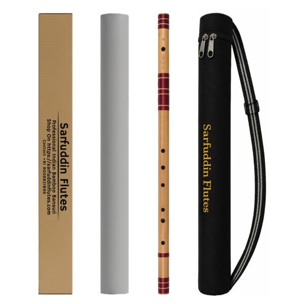 Sarfuddin Flutes E Natural Base Bansuri 30 inches Clearance Sale Bamboo Handmade Traditional Flute Tuned 440hz