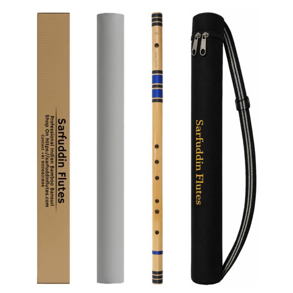 F BASE FINAL Sarfuddin Flutes F Natural Base Bansuri 28.5 inches Premium Quality Bamboo Handmade Traditional Flute Tuned 440hz With Carry Bag