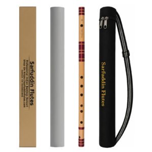 Sarfuddin Flutes G Sharp Base Bansuri 24 inches Clearance Sale Bamboo Handmade Traditional Flute Tuned 440hz