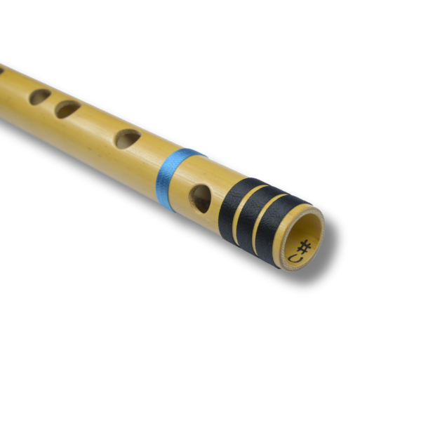 Untitled design (16) Sarfuddin Flutes C Sharp Medium Bansuri 18 inches Premium Quality Bamboo Handmade Traditional Flute Tuned 440Hz With Carry Bag