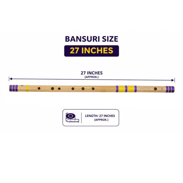 Untitled design (31) copy Sarfuddin Flutes F Sharp Base Bansuri 27 inches Premium Quality Bamboo Handmade Traditional Flute Tuned 440hz With Carry Bag