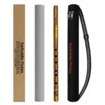 Sarfuddin Flutes C Medium Straight Blow Fry Bamboo Handmade Traditional Flute Fipple Bansuri size 18 inches Tuned 440hz with Carry Bag