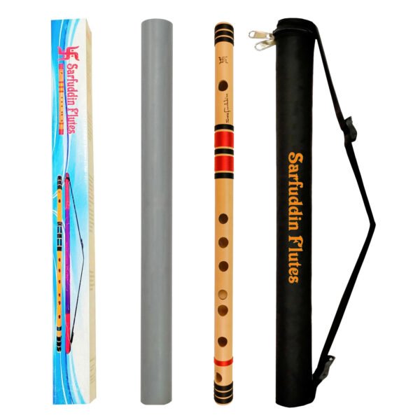 Sarfuddin Flutes E Natural Medium Bansuri 16 inches Premium Quality Bamboo Flute