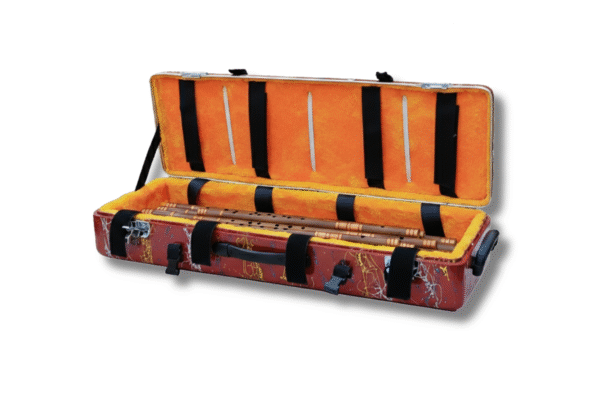 Untitled design (12) Sarfuddin Flutes 12 Base Scale Long Bansuri Combo Set Oil Treated Fry Bamboo Bansuri Tuned 440hz With Hard Case
