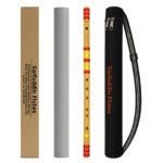 Sarfuddin Flutes B Natural Base Bansuri 21 inches Premium Quality Bamboo Handmade Traditional Flute Tuned 432hz With Carry Bag