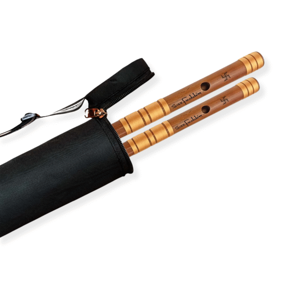 Untitled design (14) Sarfuddin Flutes 2 Bansuri Combo Set (G Natural Base & C Natural Medium) Right Hand Oil Treated Fry Bamboo Flutes With Carry Bag