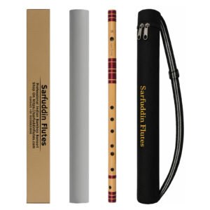 Sarfuddin Flutes A Natural Base Bansuri 23 inches Clearance Sale Bamboo Handmade Traditional Flute Tuned 440hz