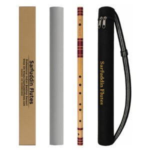 Sarfuddin Flutes F Sharp Base Bansuri 27 inches Clearance Sale Bamboo Handmade Traditional Flute Tuned 440hz
