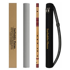 Sarfuddin Flutes G Natural Base Bansuri 25 inches Clearance Sale Bamboo Handmade Traditional Flute Tuned 440hz